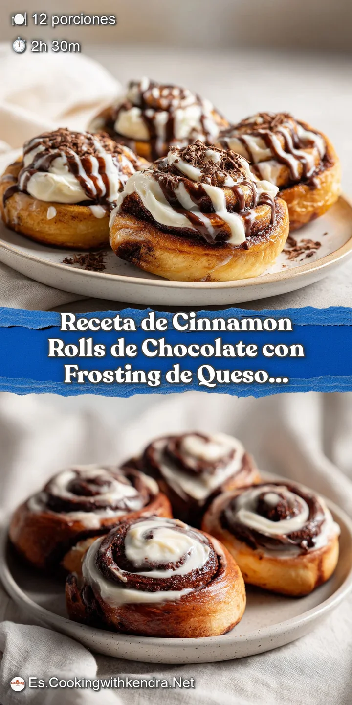 Close-up of a warm, gooey chocolate cinnamon roll with melted frosting dripping down its sides.