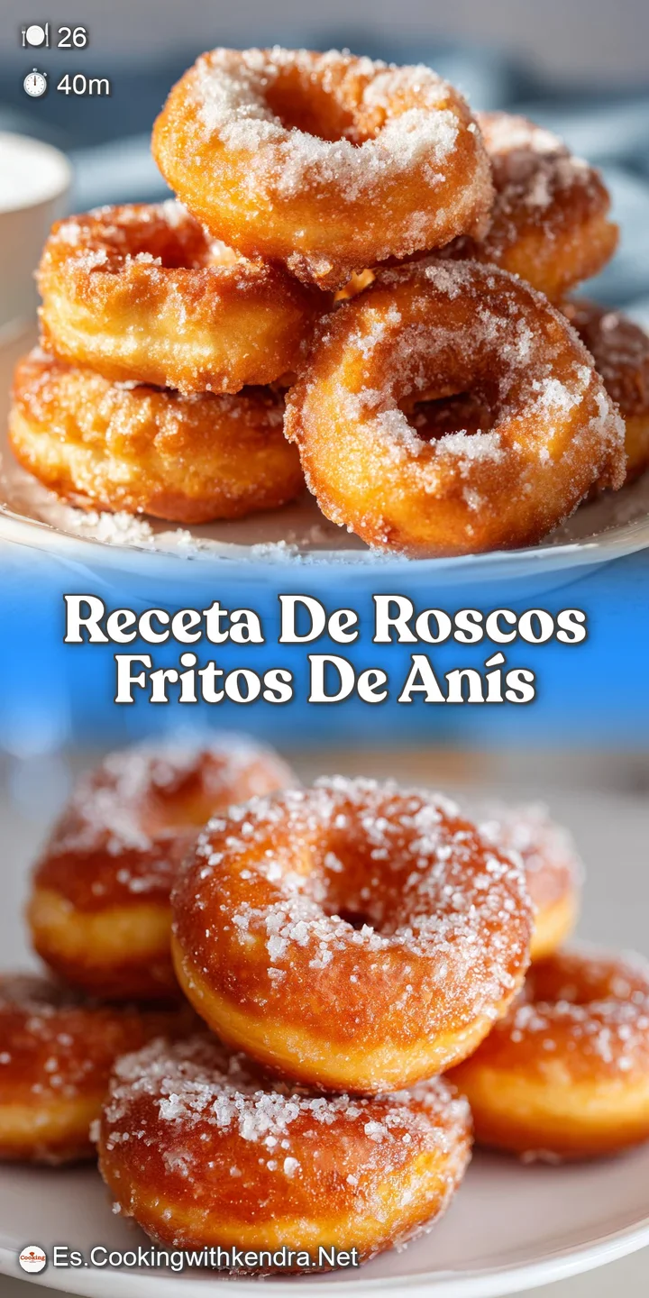 Close-up of a glistening, golden-brown anise donut. Crispy exterior, soft interior, and coated with sugary sweetness.
