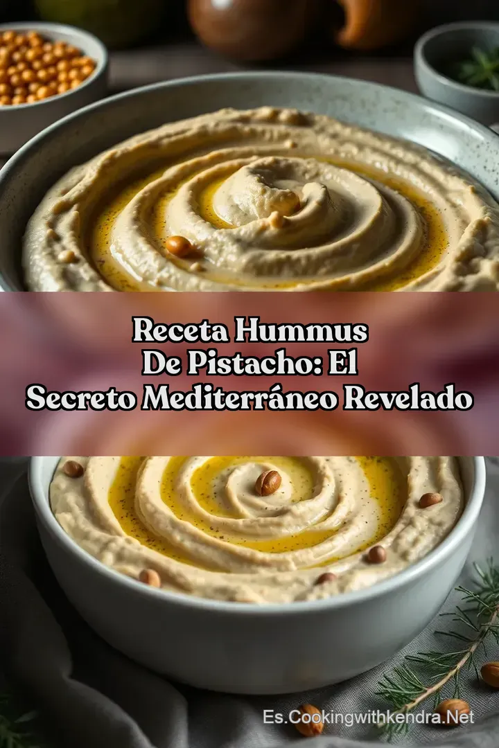 Receta Hummus de Pistacho: El Secreto Mediterr&aacute;neo Revelado