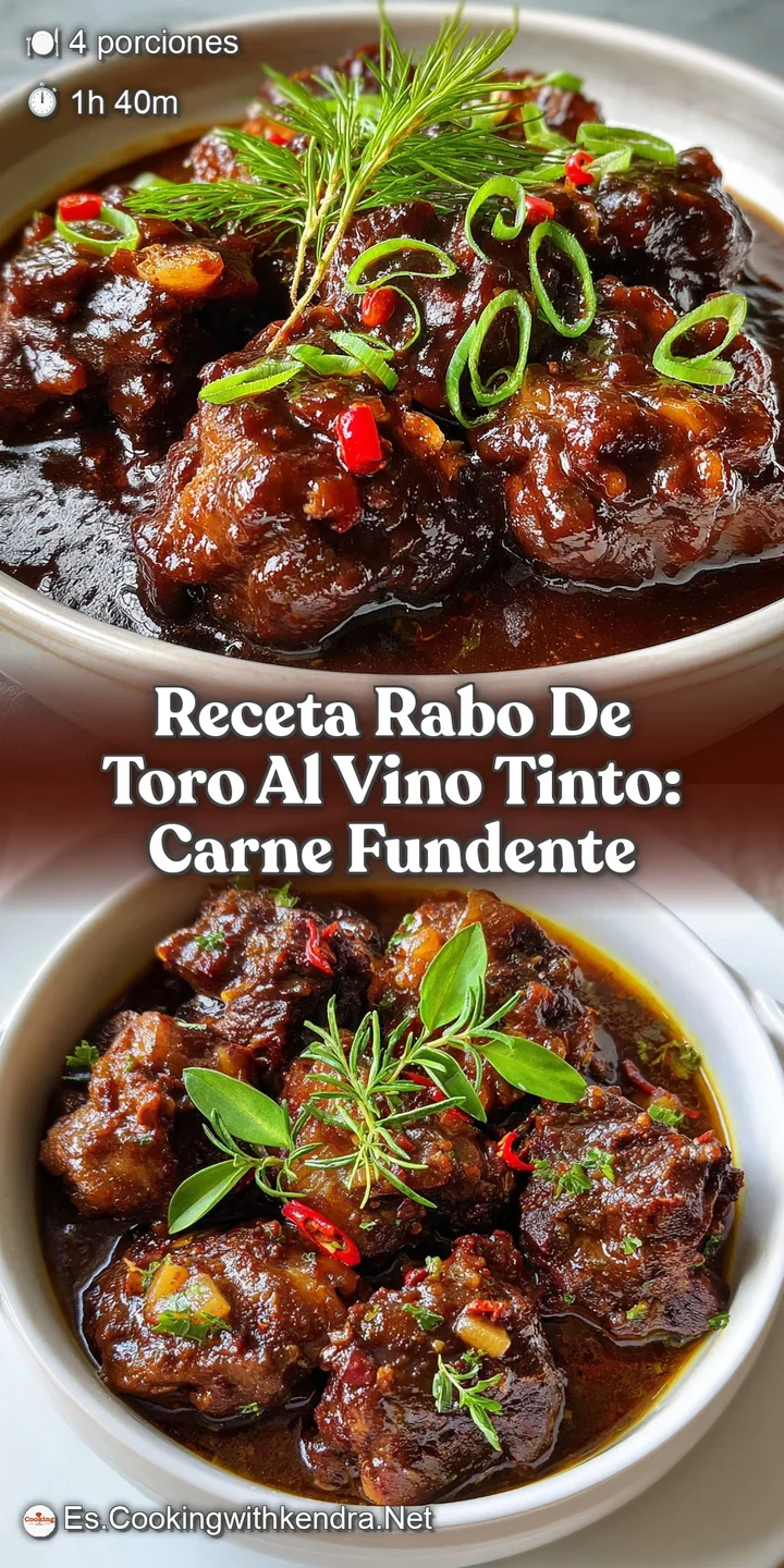 Close-up reveals the succulent, braised oxtail bathed in a glossy, intense sauce, promising a savory and comforting bite.