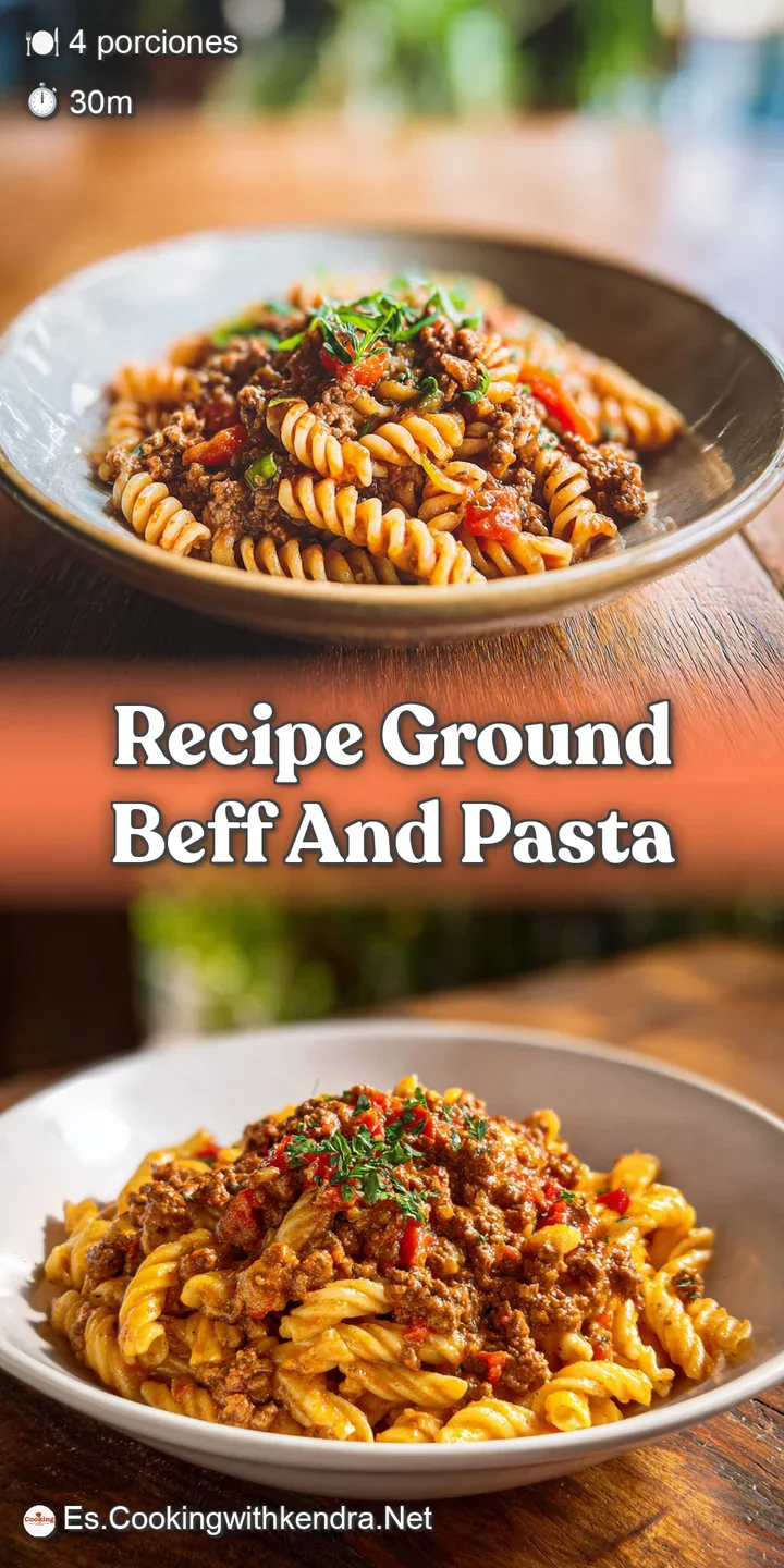 Close-up of rich ground beef and pasta with pockets of melted cheese, glistening with sauce. Ready to eat!