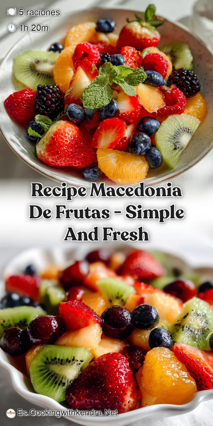 Close-up of a fresh fruit salad. See the glistening nectar, bright colors, and juicy textures of the perfectly ripe summer...