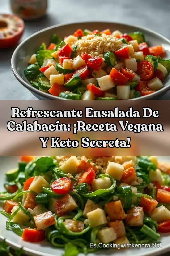 Refrescante Ensalada de Calabac&iacute;n: &iexcl;Receta Vegana y Keto Secreta!