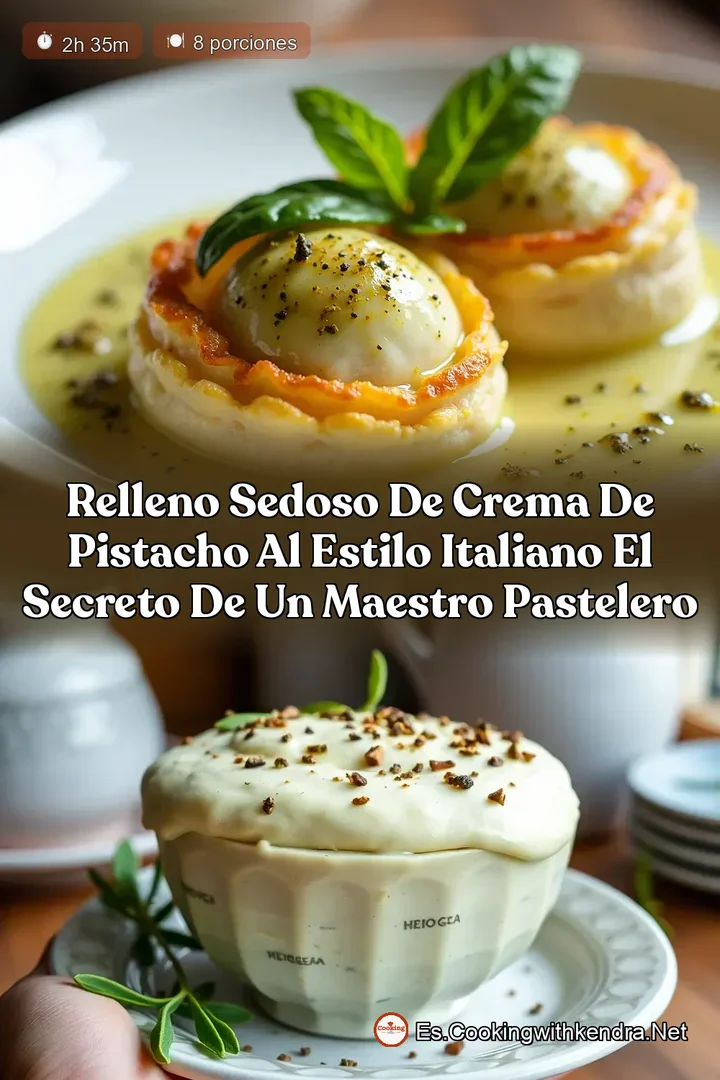 Relleno Sedoso de Crema de Pistacho al Estilo Italiano El Secreto de un Maestro Pastelero