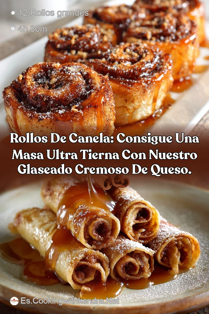 Rollos de canela: Consigue una masa ultra tierna con nuestro glaseado cremoso de queso.