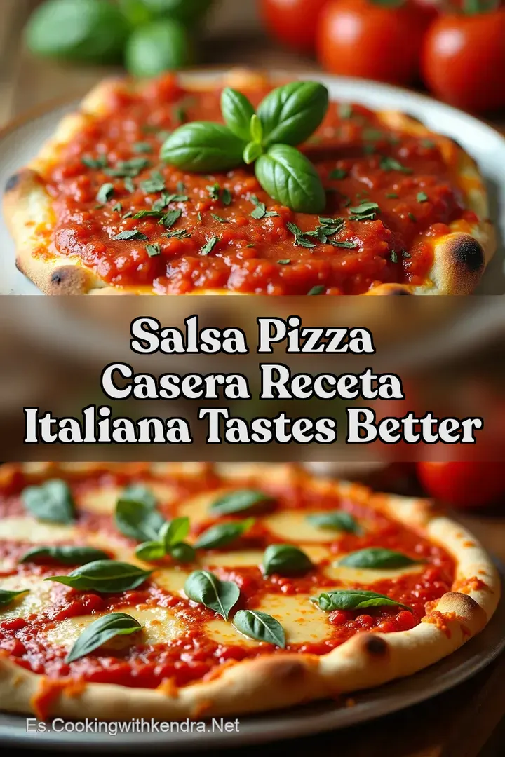 Salsa Pizza Casera Receta Italiana Tastes Better
