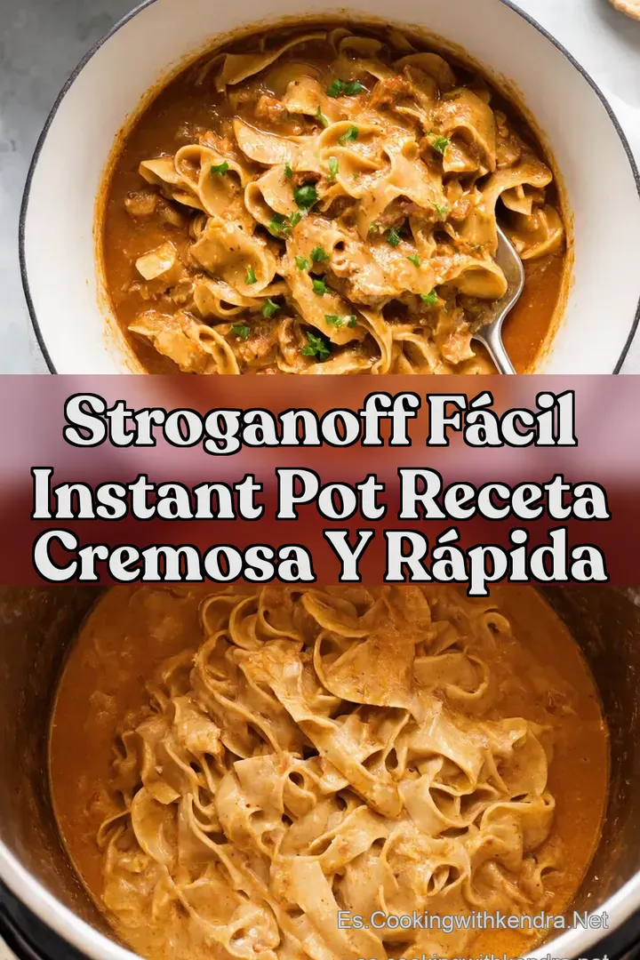 Stroganoff F&aacute;cil Instant Pot Receta Cremosa y R&aacute;pida