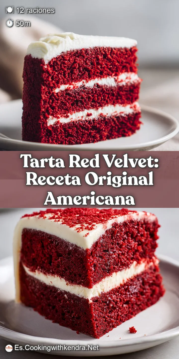 Close-up of red velvet cake: moist crumb, decadent frosting, and a light cocoa dusting. Inviting, delicious, and visually ...