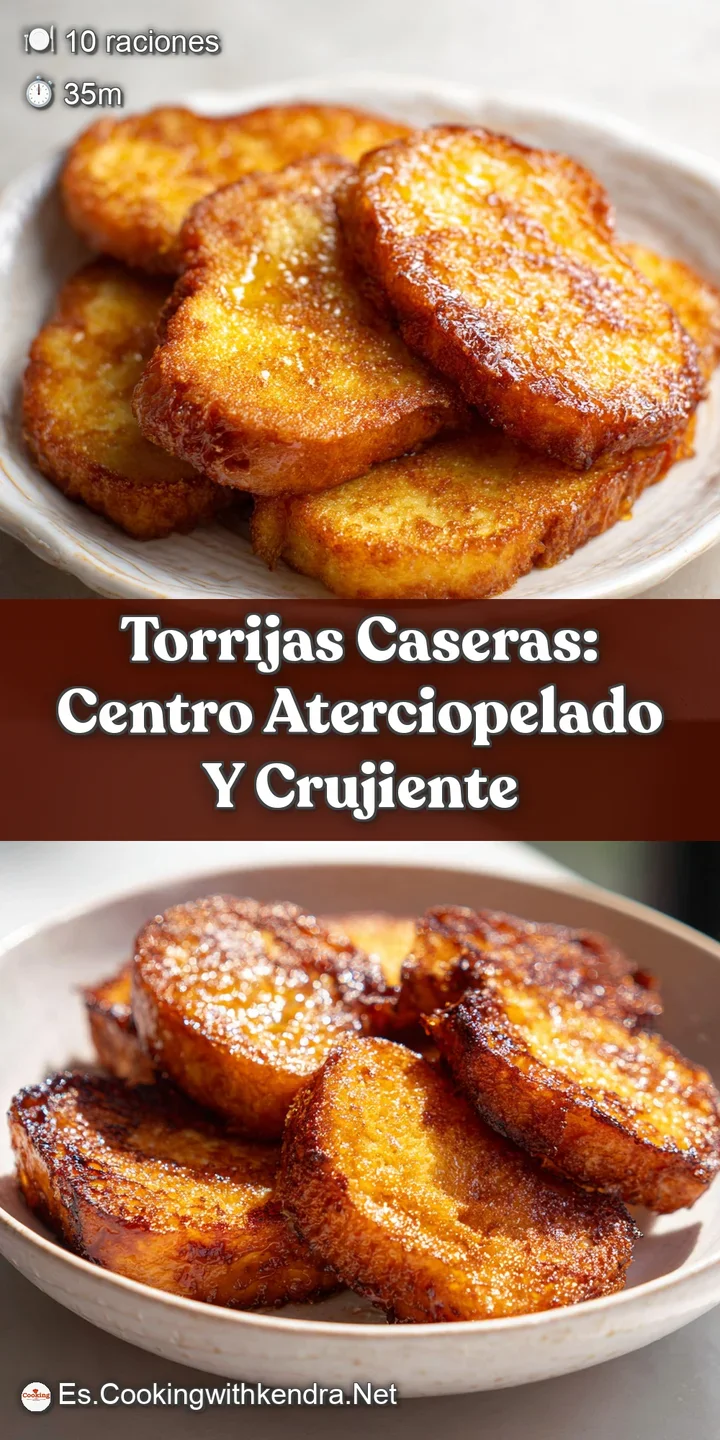 Close-up of a torrija showcasing its crispy, caramelized crust and soft, custardy interior, saturated with a sweet, golden...