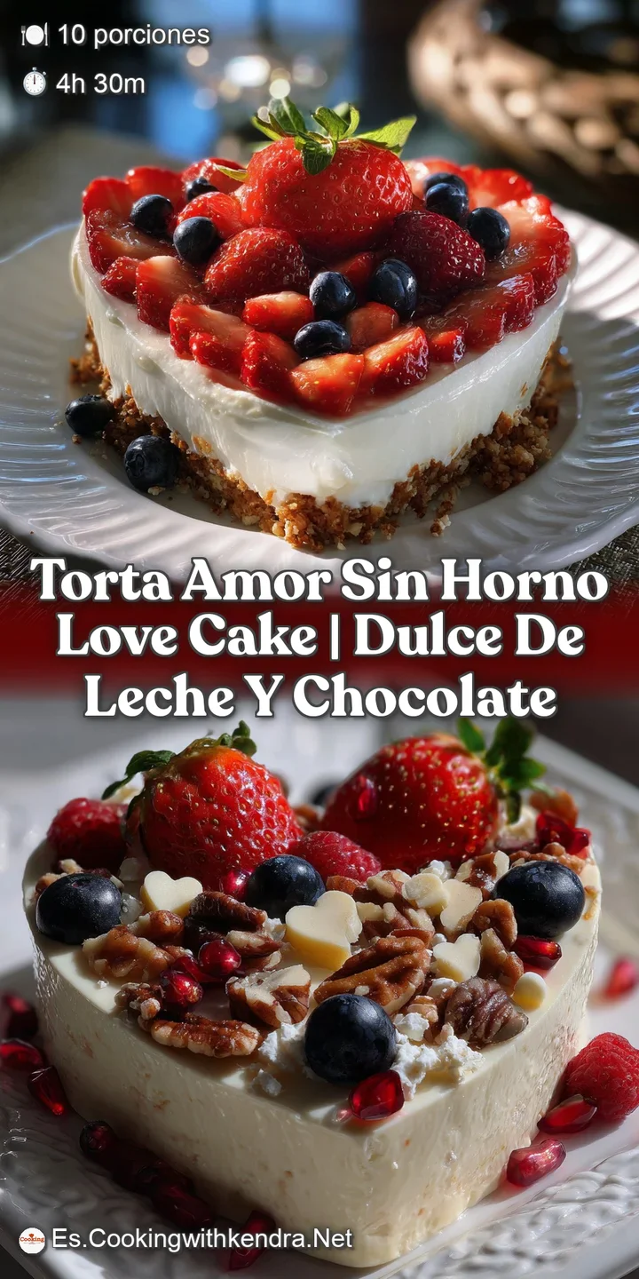 TORTA AMOR SIN HORNO LOVE CAKE | Dulce De Leche y Chocolate