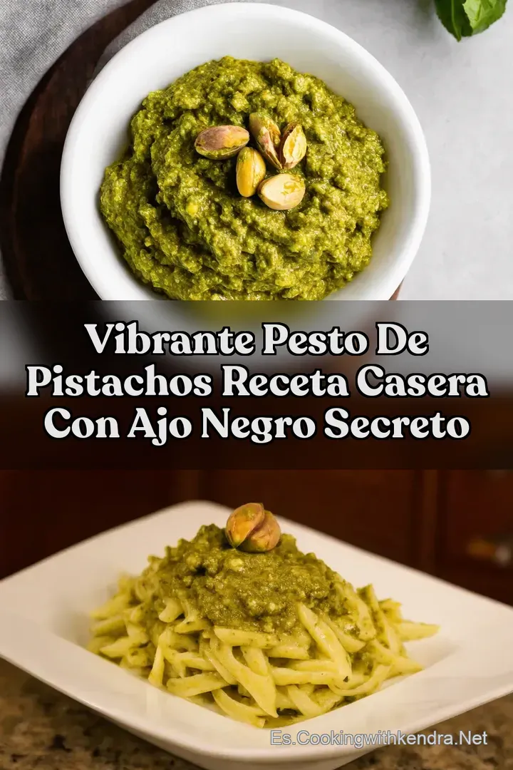Vibrante Pesto de Pistachos Receta Casera con Ajo Negro Secreto