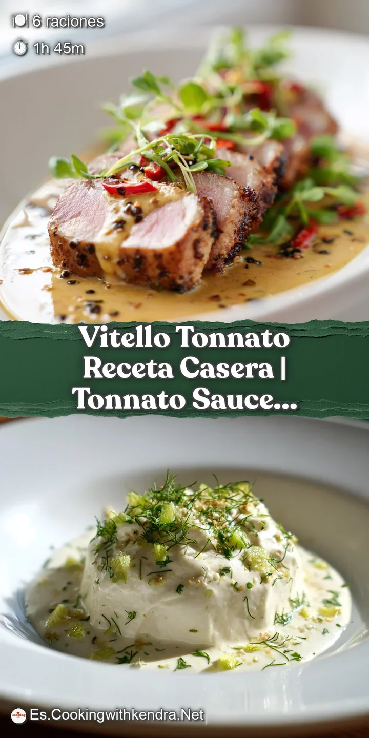 Close-up of Vitello Tonnato: Silky veal bathed in rich, creamy sauce with bright pops of green from parsley and salty capers.