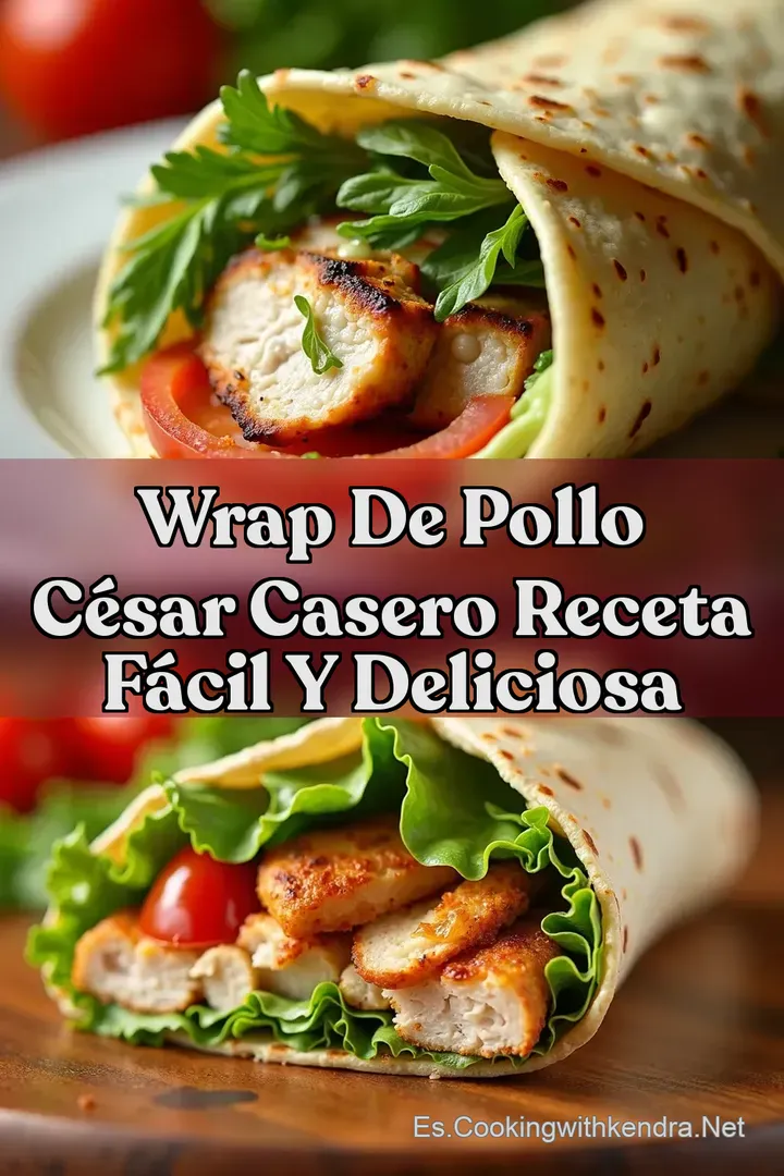 Wrap de Pollo C&eacute;sar Casero Receta F&aacute;cil y Deliciosa