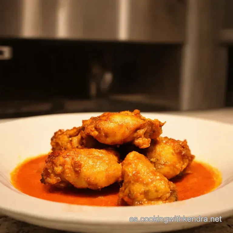 Alitas De Pollo Crujientes Al Estilo Espa&ntilde;ol En Freidora presentation