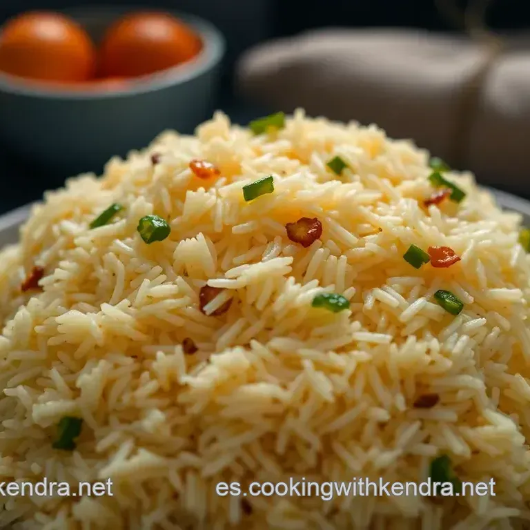 Arroz Basmati Salteado con Br&oacute;coli Huevo y Pipas