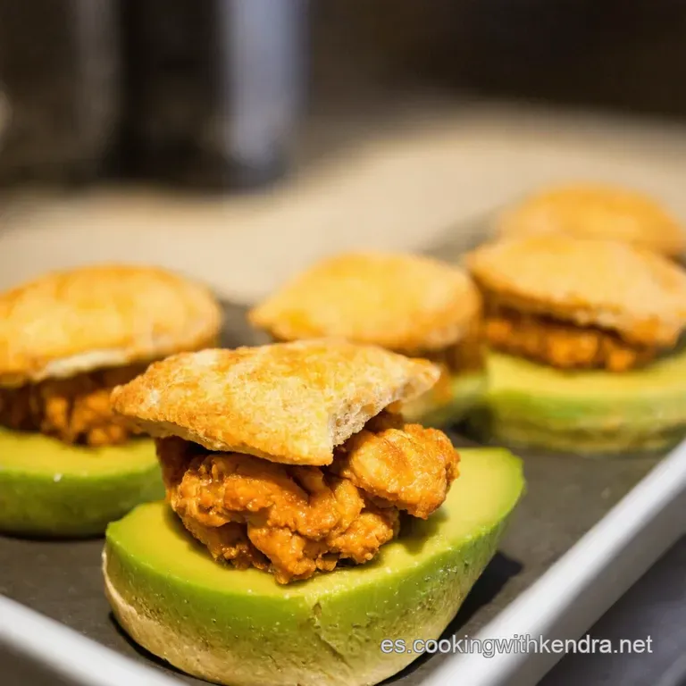 Bocaditos Deliciosos De Pollo Aguacate Y Queso presentation