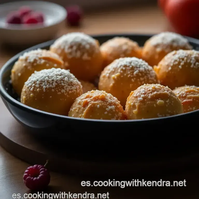 Bombones De Fruta Deshidratada Con Batido Cremoso De Melocot&oacute;n presentation