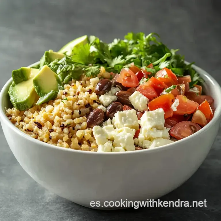 Bowl De Quinoa Al Estilo Mediterr&aacute;neo presentation