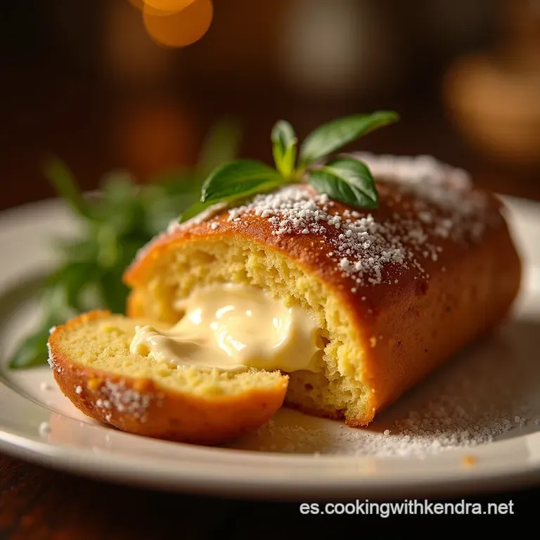 El Aut&eacute;ntico Brazo De Reina Casero Bizcocho Esponjoso Y Relleno De Crema Pastelera Tradicional presentation