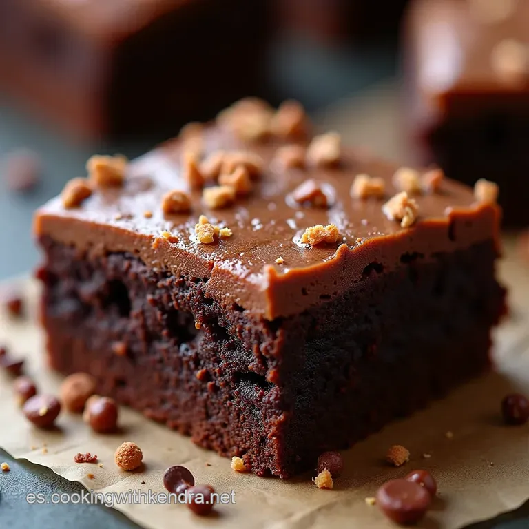 Brownies de Chocolate Intenso La Textura Perfecta Fudgy y con Costra Crujiente