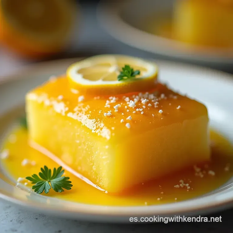 Bud&iacute;n de Lim&oacute;n Esponjoso con Glaseado C&iacute;trico Brillante