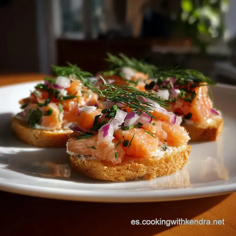 Elegant canap&eacute; presentation with a smooth, bright orange base and a delicate garnish, offering a burst of color and visual...