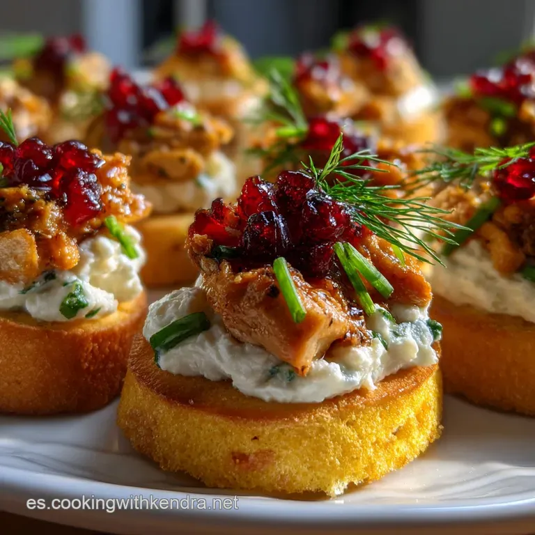 Elegant arrangement of canap&eacute;s on a white plate. Each bite-sized morsel boasts layers of textures and appealing color cont...