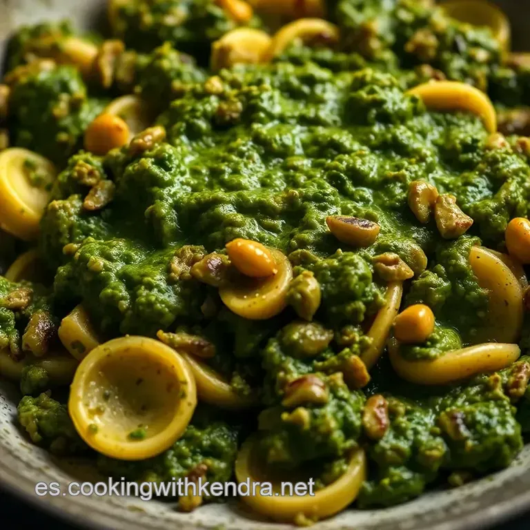 Caracolas Con Pesto De Nueces Y Guisantes presentation