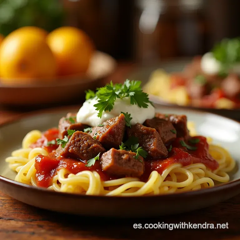 Carne Con Papas a La Abuela Sabor De Hogar presentation