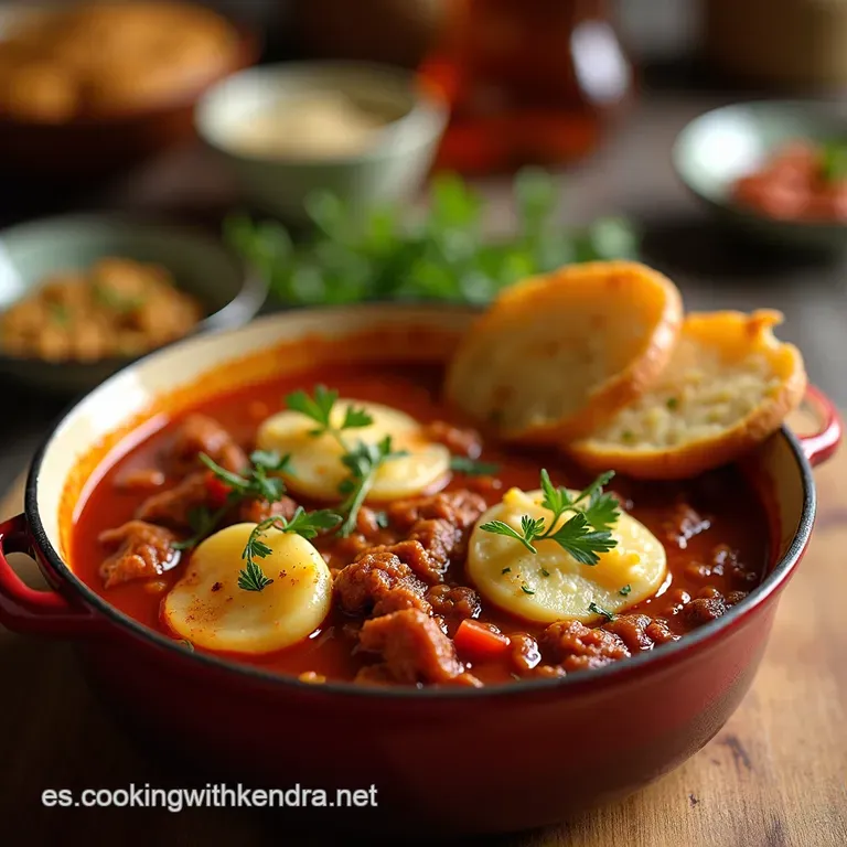 Cazuela De Carne Molida Con Papas Sabor De Casa presentation