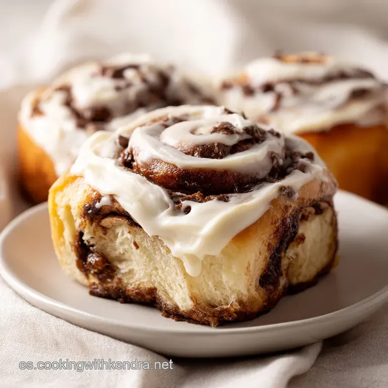 Cinnamon Rolls de Chocolate: Masa Sedosa y Frosting Cremoso
