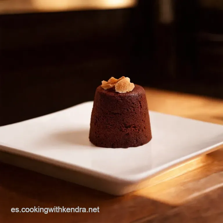 Coulant De Chocolate Y Turr&oacute;n Sin Gluten Y Sin Az&uacute;car presentation