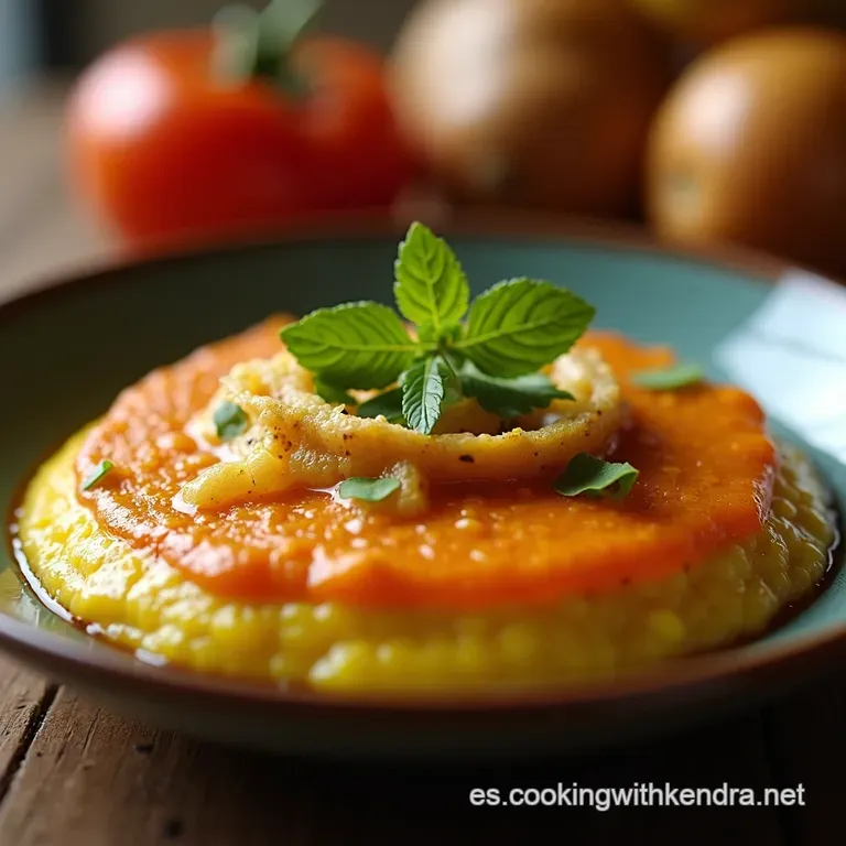 Crema De Calabaza Tostada Con Crujiente De Jam&oacute;n presentation