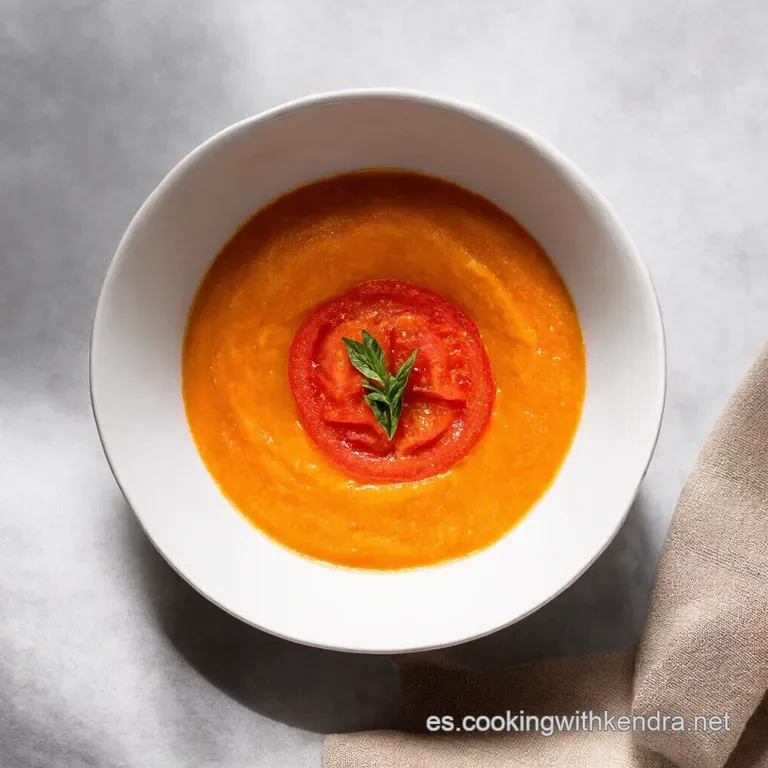 Crema de Tomate Albahaca y Anchoas