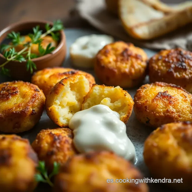 Croquetas Cremosas De Patata Y Calabac&iacute;n Al Horno presentation