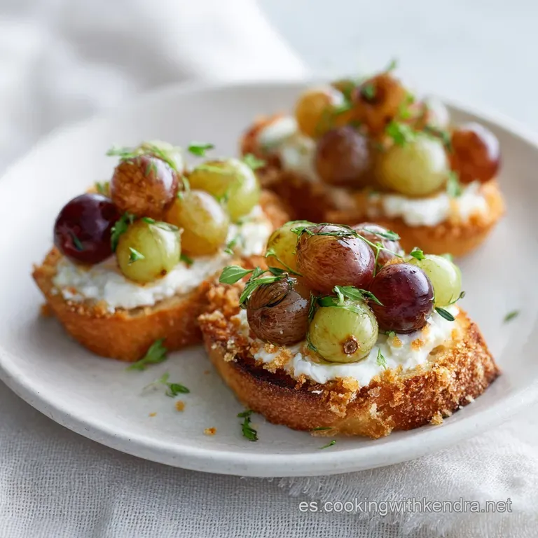 Crostini de Pollo con Uvas: Crujiente y Sofisticado