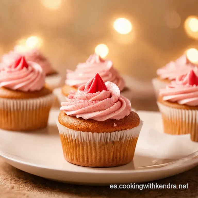 Cupcakes Coraz&oacute;n Con Cremoso Vainilla presentation