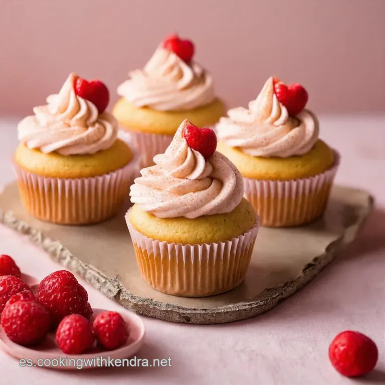 Cupcakes Coraz&oacute;n con Cremoso Vainilla