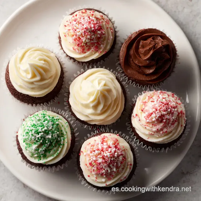 Cupcakes Navide&ntilde;os: Miga Aterciopelada y Crema Sedosa