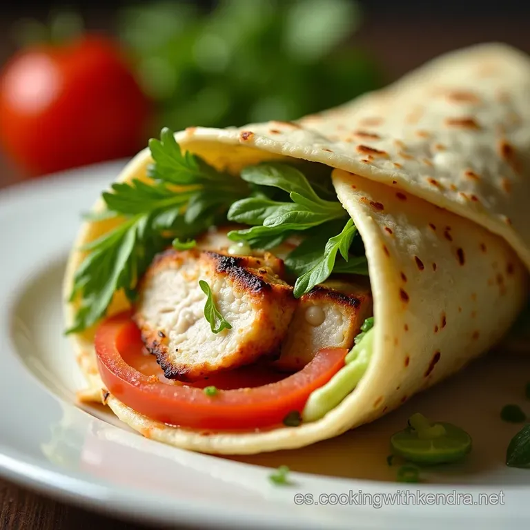 El C&eacute;sar Envuelto Chicken Caesar Wrap Casero Pa Chuparse los Dedos