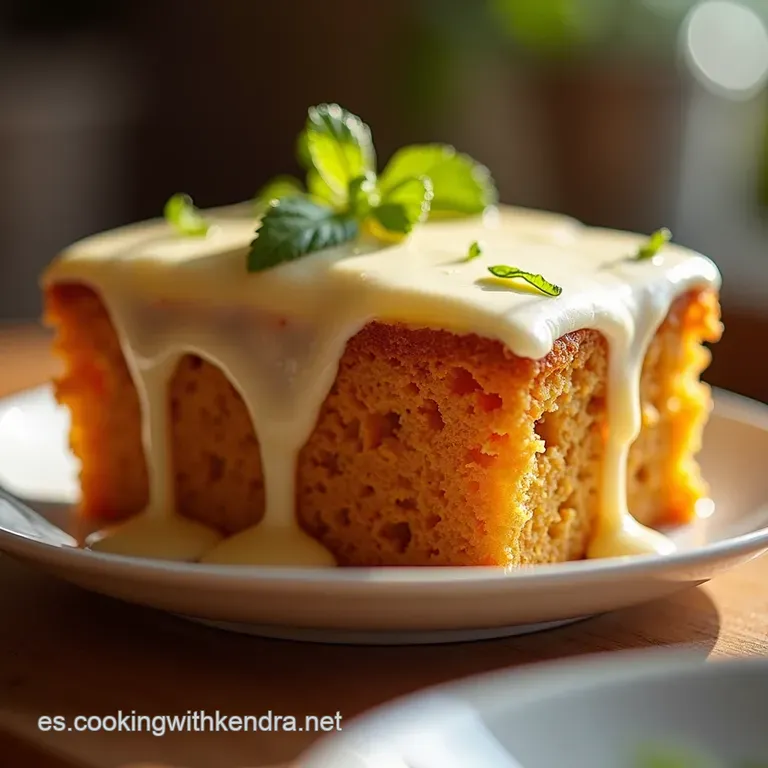 El M&aacute;gico Queque De Zanahoria Jugoso Con Glaseado Cremoso De Queso presentation