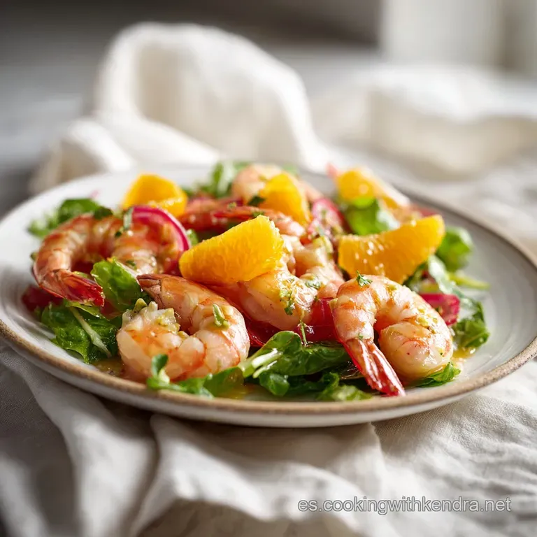 Ensalada de Camarones con Aderezo de Naranja