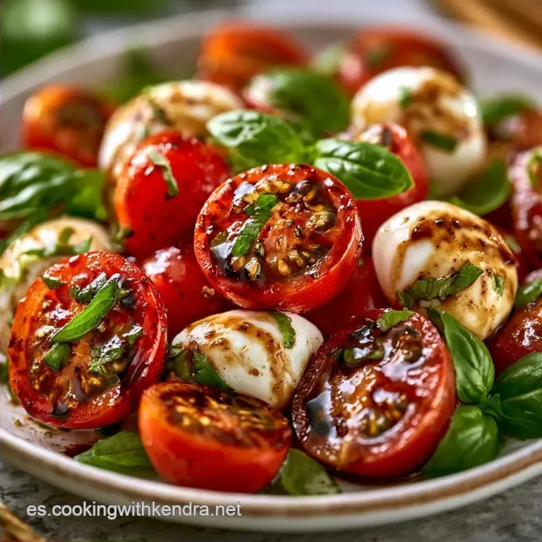 Ensalada Caprese con Albahaca Fresca en 10 Minutos