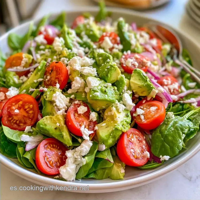 Ensalada de Aguacate y Queso con Feta