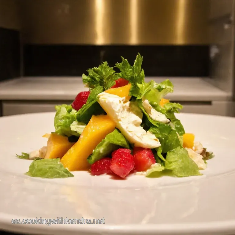 Ensalada De Frutas Cremosa Y Saludable presentation