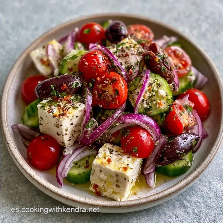 Ensalada Griega Tradicional: Pepino Y Feta