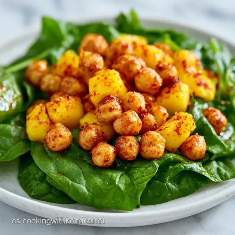 Ensalada Diferente y F&aacute;cil con Garbanzos y Mango