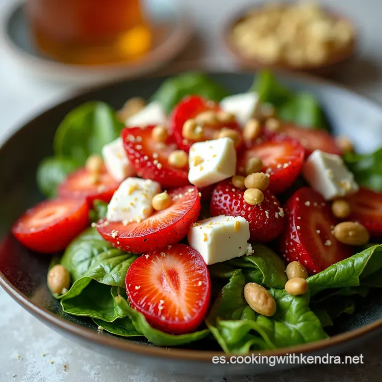 Ensalada Fra de Verano Fusi&oacute;n de Queso Cremoso Frutos Rojos y Crujiente de Nueces