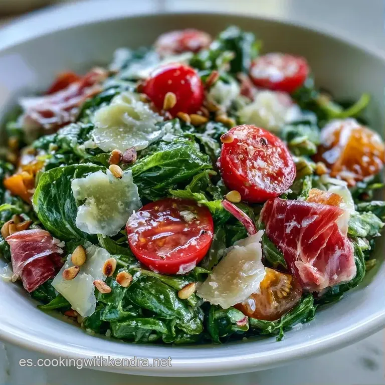 Ensalada fresca dispuesta con volumen en plato blanco, resaltando el contraste del verde intenso y el queso p&aacute;lido.