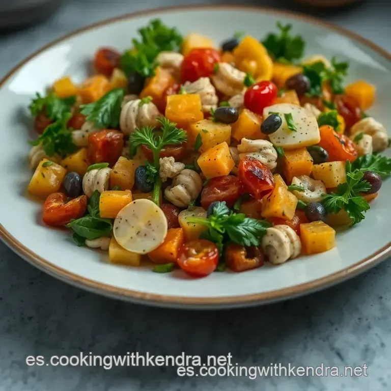 Ensalada Mediterr&aacute;nea De Brotes Tiernos Granada Y Naranja presentation